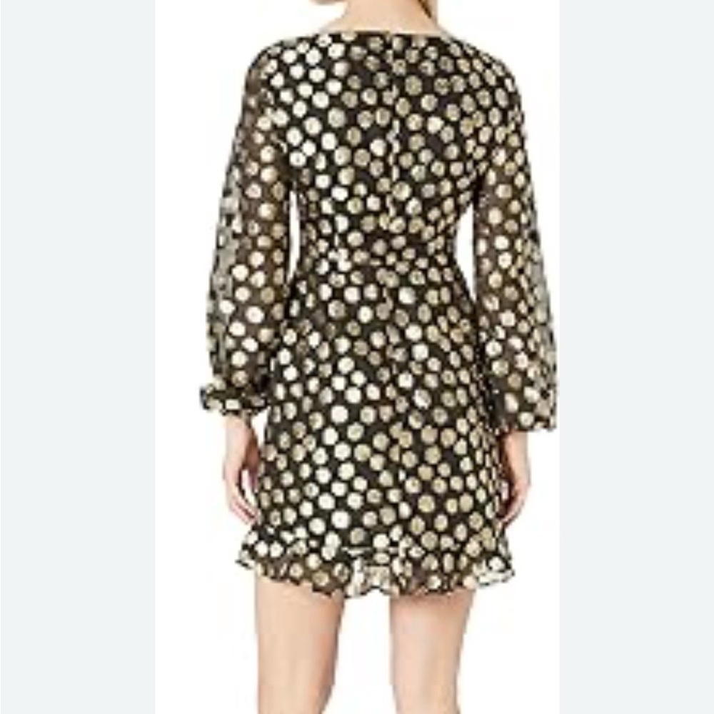 For Love And Lemons Black and Gold Long Sleeve Dress - Picture 2 of 11
